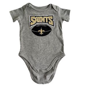 NFL New Orleans Saints Bodysuit Infant 6-9 Months Creeper Football Gray Baby